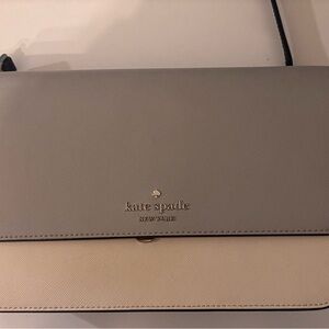 Kate Spade Elegant Gray and Cream Clutch
